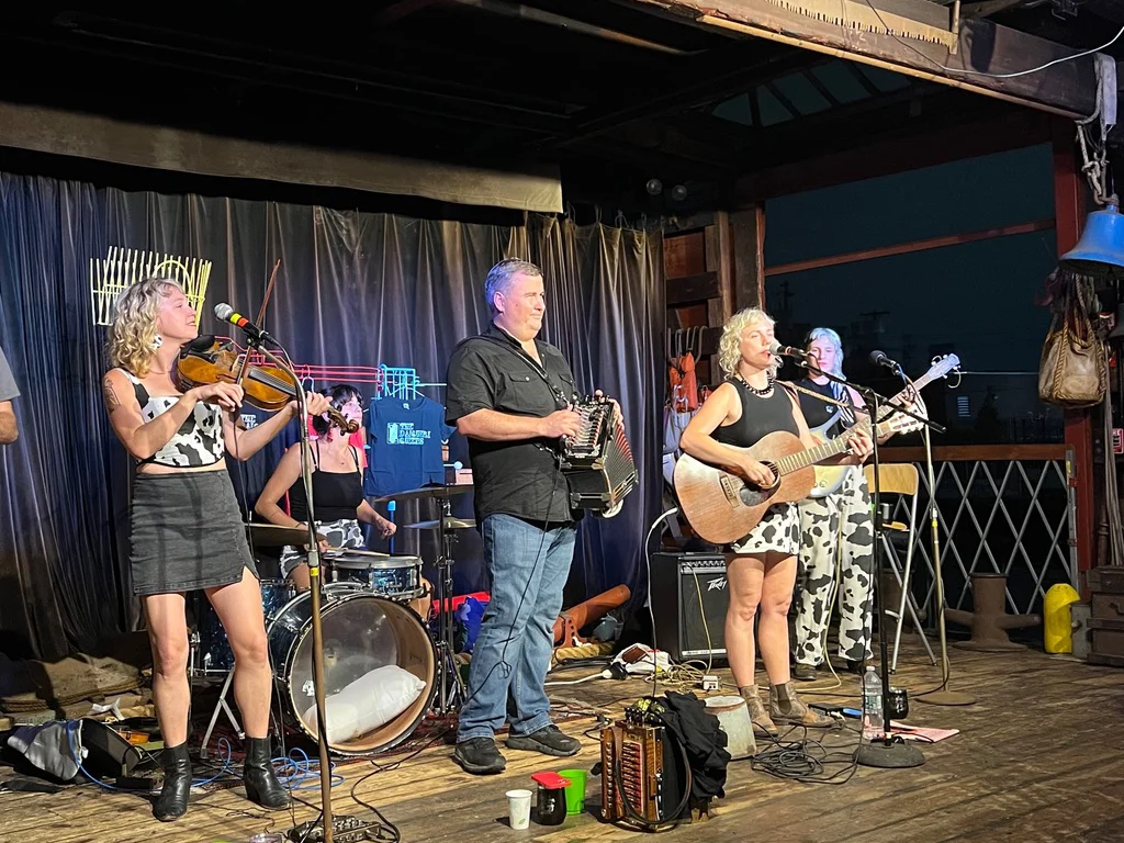 Band plays a show on board